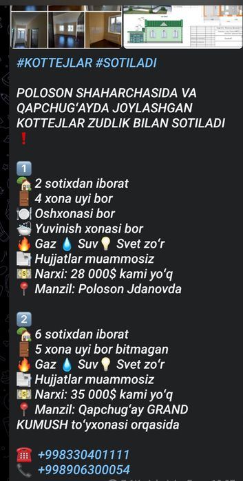 4-xonali kottej, 6 m²