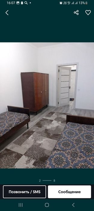 2-xonali kvartira, 55 m², Сардоба, ijaraga