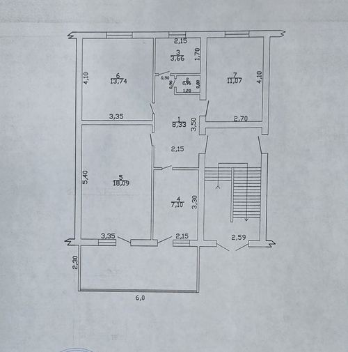 3-комнатная квартира, 63 м²