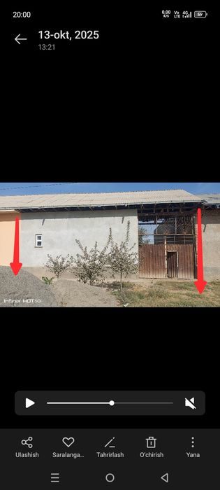 2-комнатная часть дома, 500 м², Джизак, на продажу
