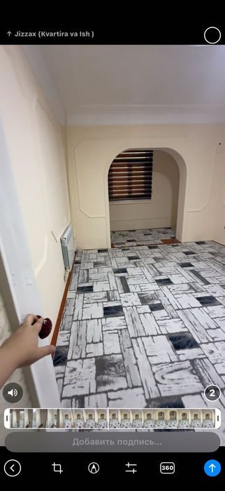 2-комнатная квартира, 60 м², Джизак, в аренду