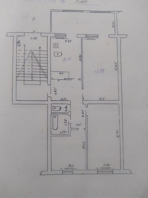 3-комнатная квартира, 82 м²