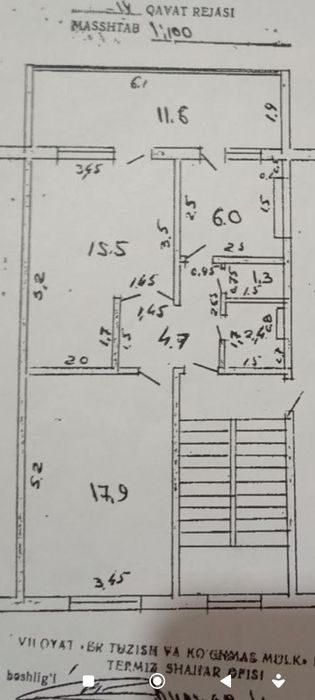 2-комнатная квартира, 59 м², Термез, на продажу