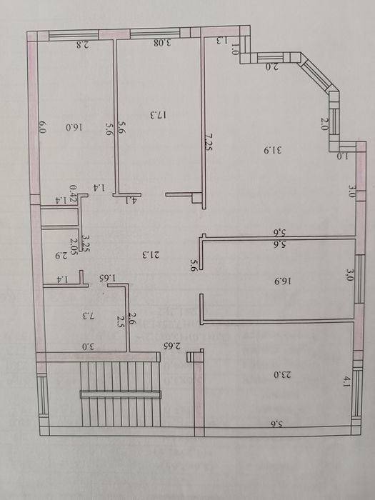 4-room apartment, 136.6 m², Termez, for sale