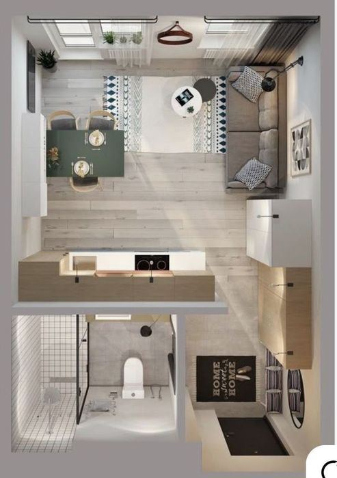 1-room apartment, 14 m²