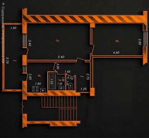 2-room apartment, 55 m²