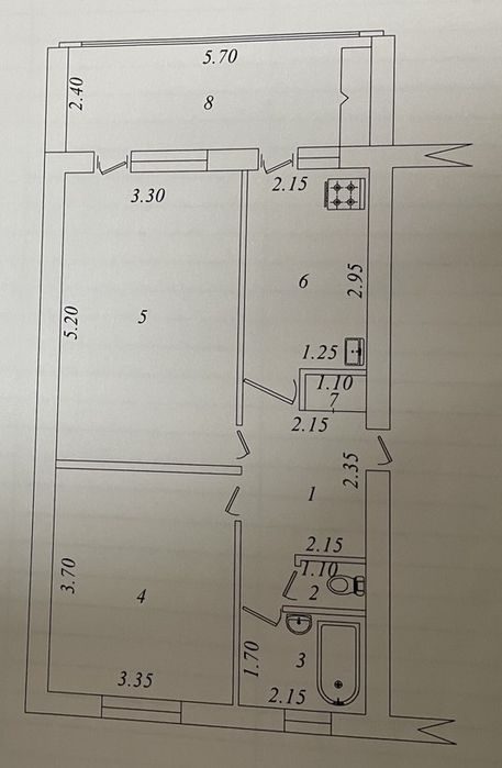 2-room apartment, 64 m², Tashkent, Mirzo Ulugbek District, for sale