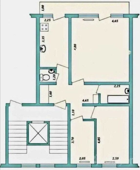 3-room apartment, 75 m², Tashkent, Mirzo Ulugbek District, for sale