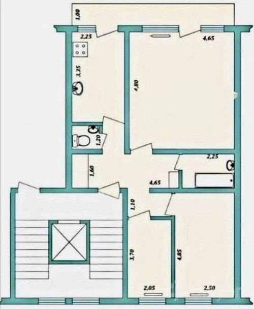 3-room apartment, 75 m²