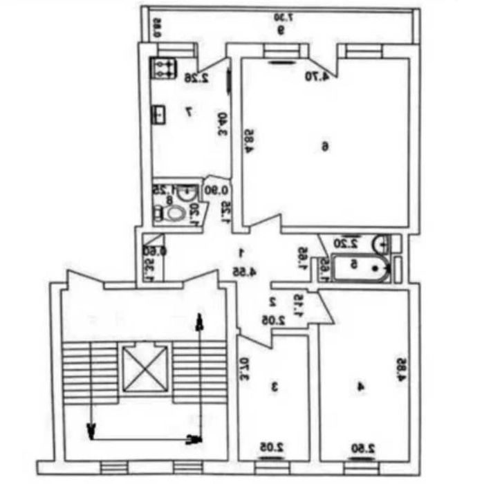 3-room apartment, 75 m², Tashkent, Mirzo Ulugbek District, for sale