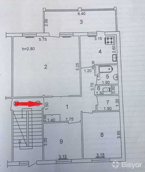4-room apartment, 95 m²