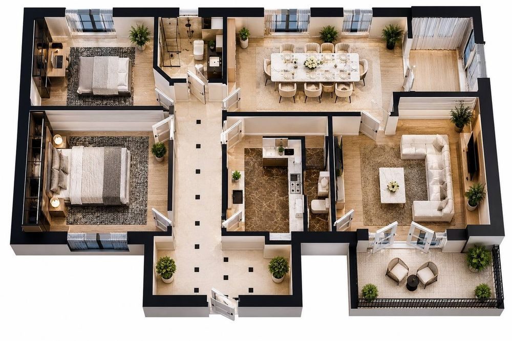 4-xonali kvartira, 93 m², Toshkent, Mirzo Ulug‘bek tumani, sotuvga
