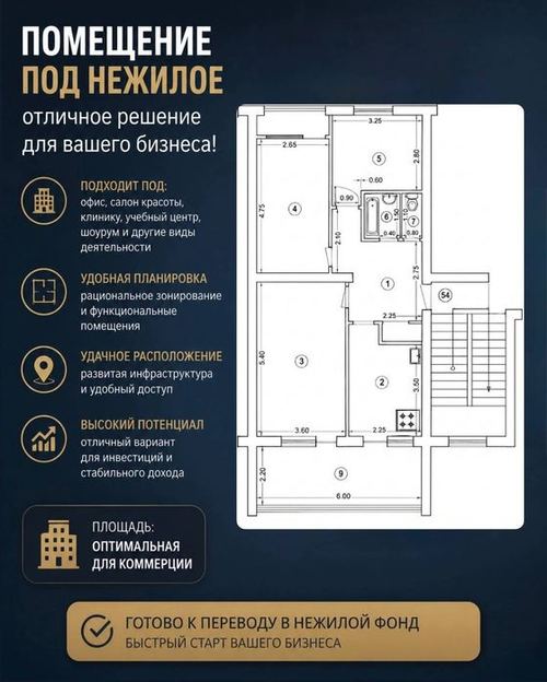 Продажа квартиры под нежилое на Ц-1 Ор Чайкоф