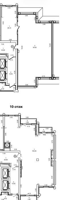 4-xonali kvartira, 233.97 m²