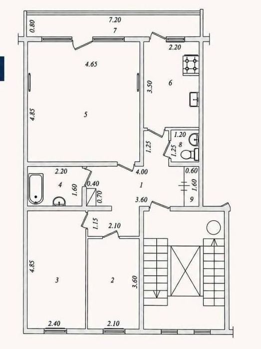 3-room apartment, 72 m², Tashkent, Mirabad District, for sale