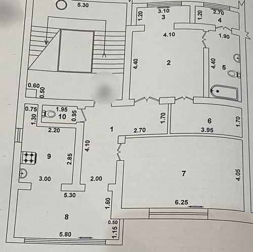 4-xonali kvartira, 115 m²