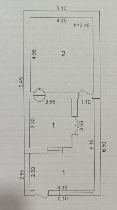 3-xonali uy, 77 m²
