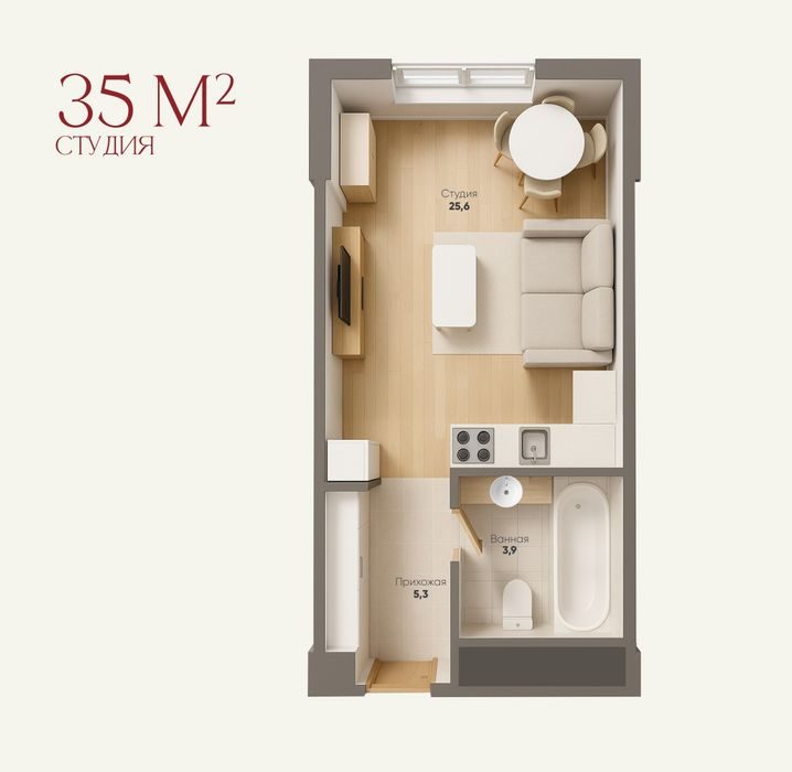 1-room apartment, 35 m², Tashkent, Bektemir District, for sale