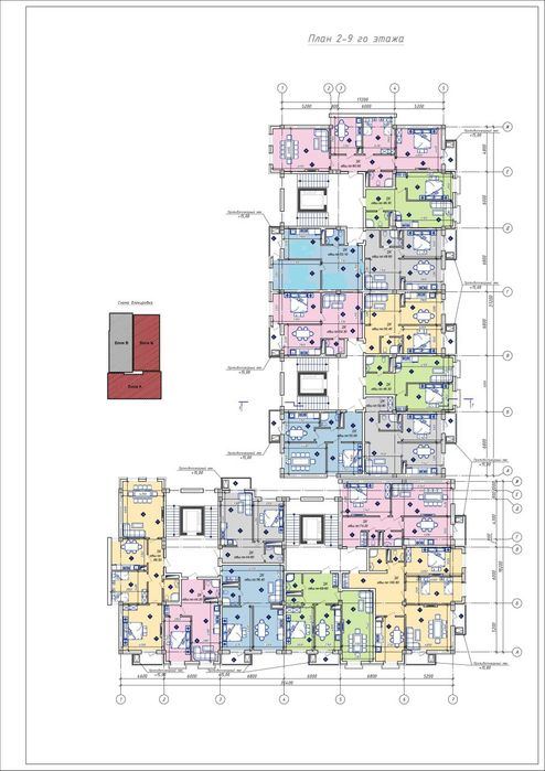 2-xonali kvartira, 53 m²