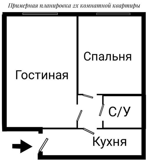 1-комнатная квартира, 36 м²