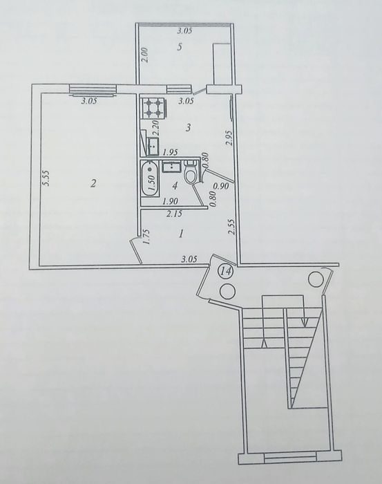 1-room apartment, 40 m², Tashkent, Bektemir District, for sale