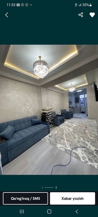 1-xonali kvartira, 36 m²