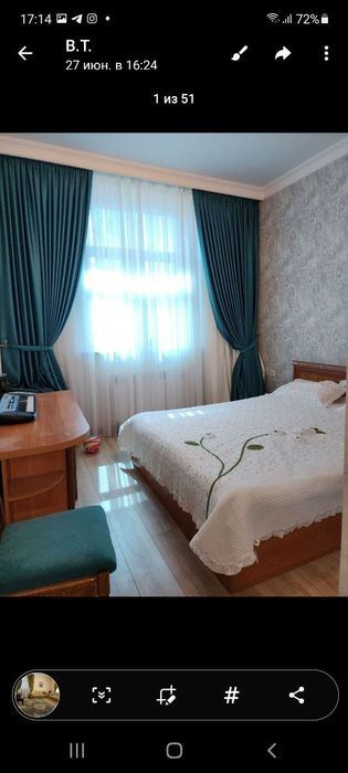 2-xonali kvartira, 55 m²