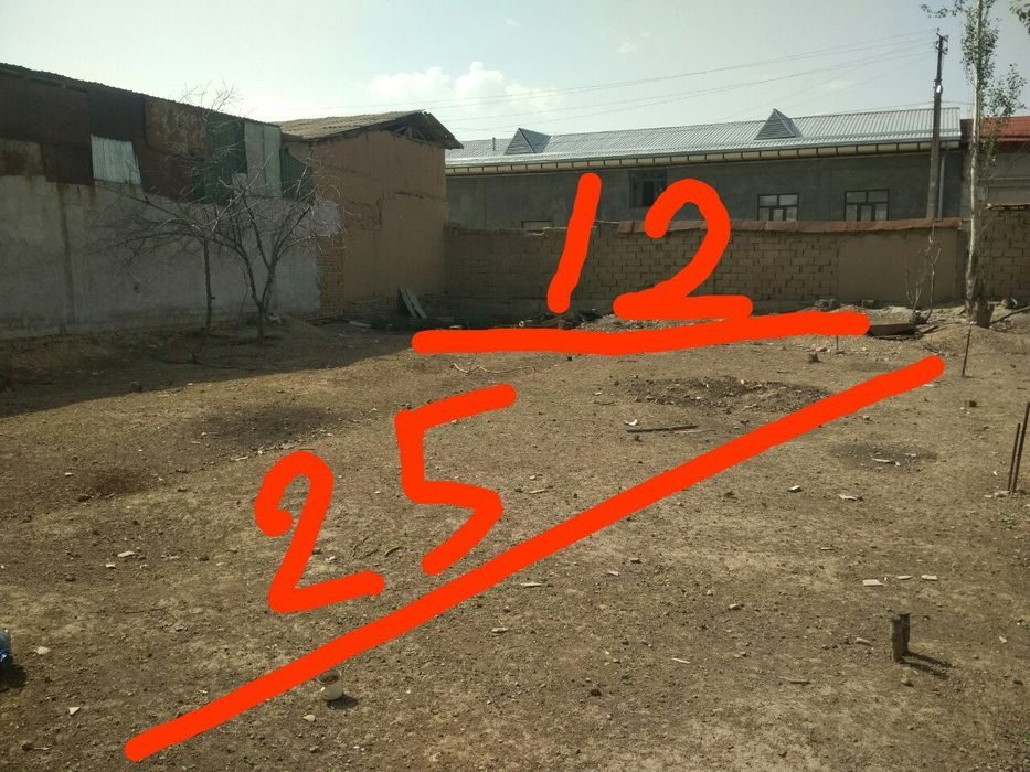 3 сотих курук ер фасад 12м ичкарига 25м