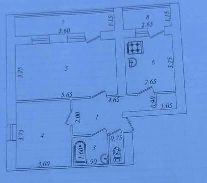 2-xonali kvartira, 58 m², Toshkent, Olmazor tumani, sotuvga