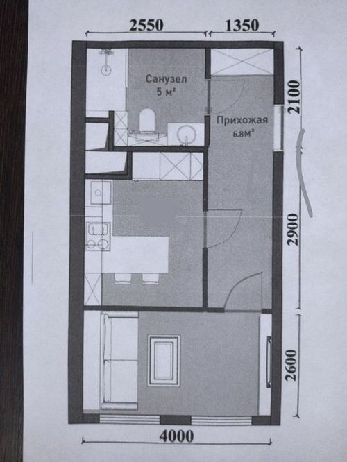 1-room apartment, 33 m²