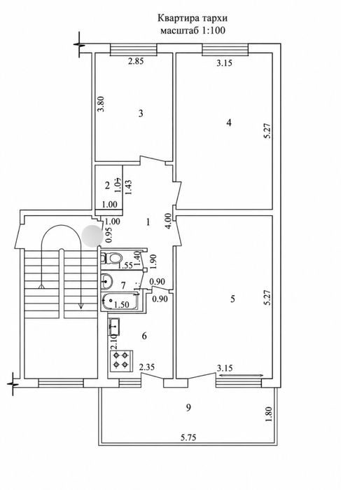 3-xonali kvartira, 70 m², Toshkent, Olmazor tumani, sotuvga