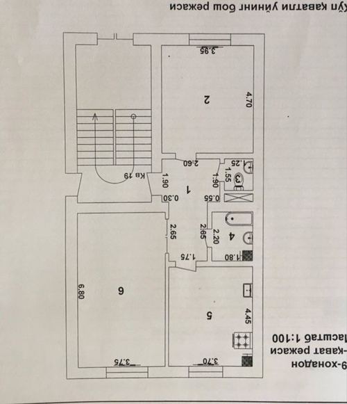 2-xonali kvartira, 77 m²