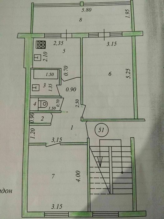 2-xonali kvartira, 60 m², Toshkent, Olmazor tumani, sotuvga