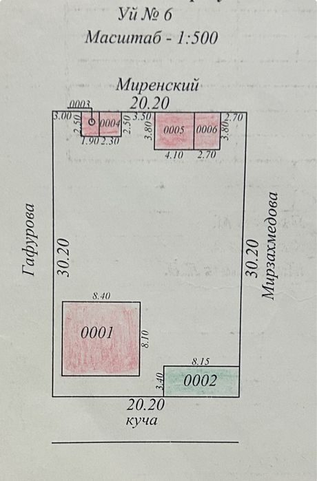 3-room house part, 600 m², Tashkent, Almazar District, for sale