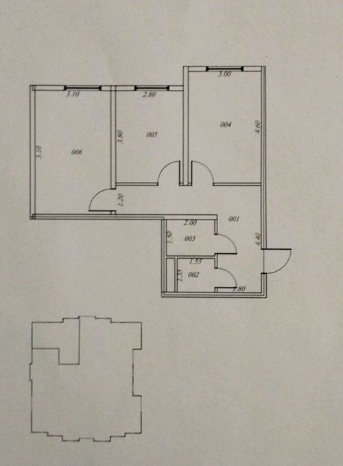 2-room apartment, 58 m²