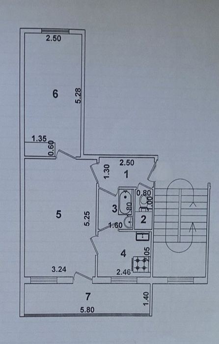 2-xonali kvartira, 50 m²