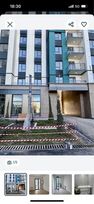 1-xonali kvartira, 30 m²