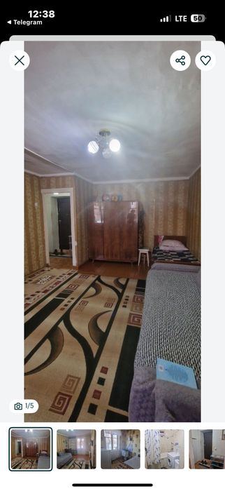 1-xonali kvartira, 30 m²