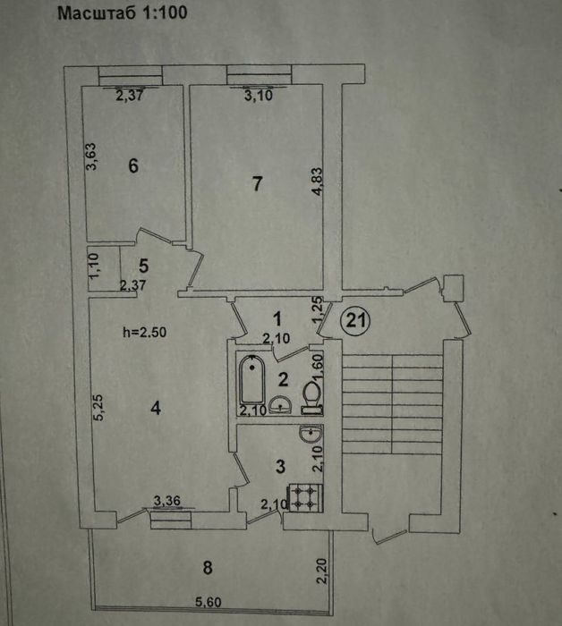3-room apartment, 68 m², Tashkent, Uchtepa District, for sale