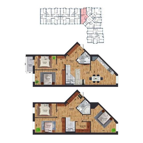 5-комнатная квартира, 166 м²