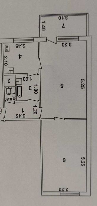 2-room apartment, 50 m²