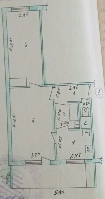 2-room apartment, 50 m²