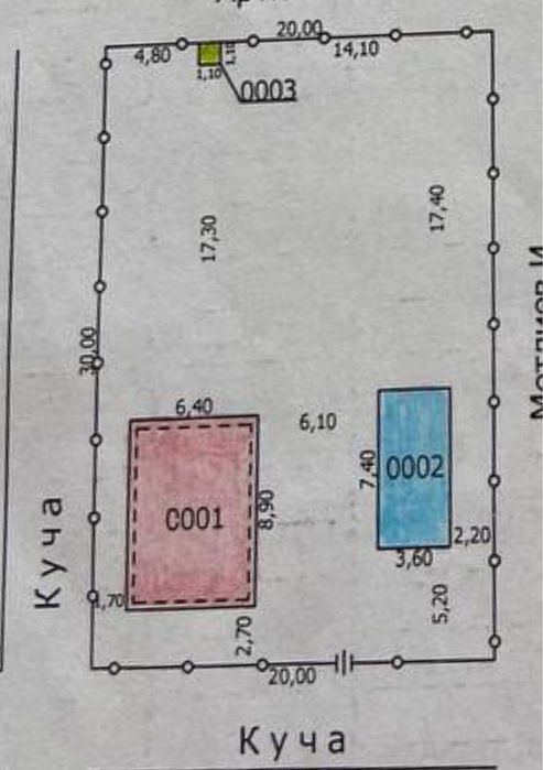 2-xonali dacha, 60 m²