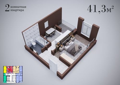 1-комнатный дом, 37 м²