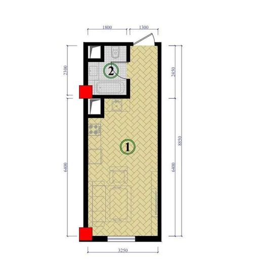 1-комнатный дом, 30 м²