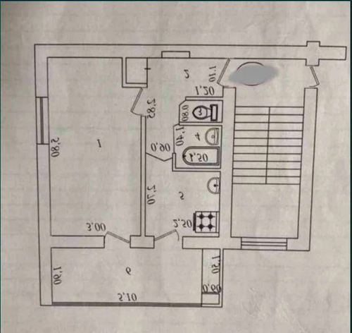 1-xonali kvartira, 42 m²