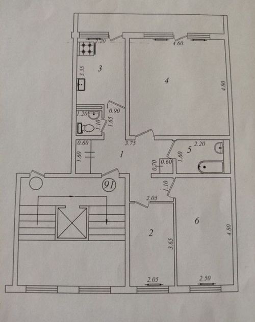 3-room apartment, 72 m²
