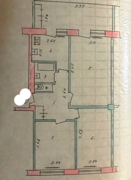 3-room apartment, 70 m²