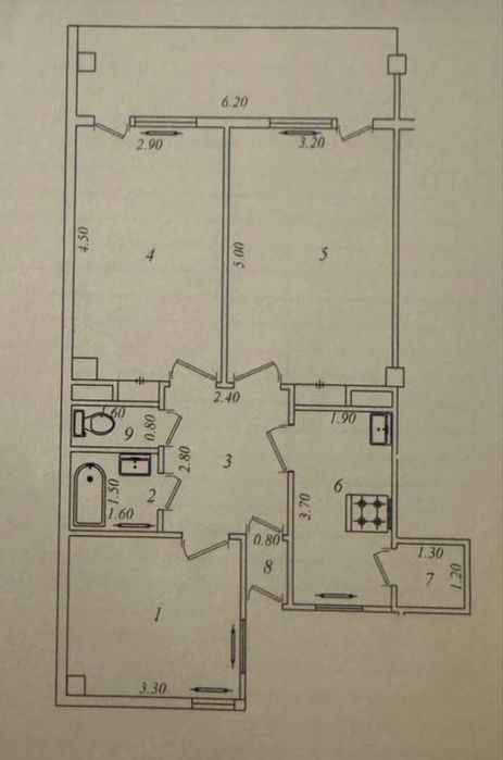 3-room apartment, 75 m², Tashkent, Yunusabad District, for sale