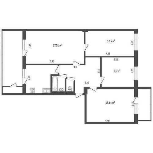4-room apartment, 88 m²